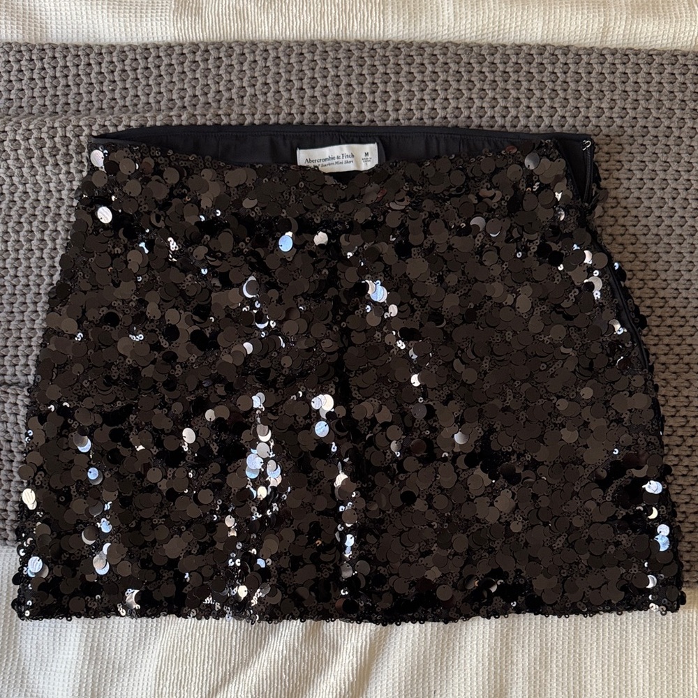 Abercrombie & Fitch Black Sequin Mini Skirt